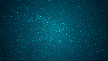 Abstract background of bright glowing particles and paths.