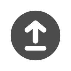 Upload button. Vector icon.