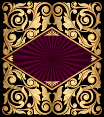 Golden decorative design