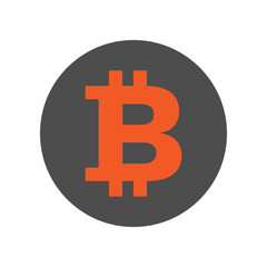 Bitcoin symbol. Vector icon.