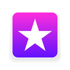 Star icon. Flat star sign isolated