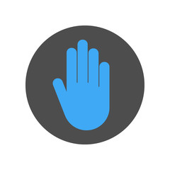 Obraz premium NO ENTRY sign. STOP HAND gesture. Vector icon.