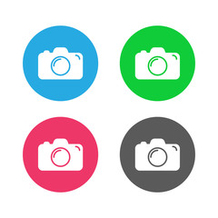 Camera icon. Flat camera sign isolated