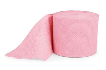 Soft Toilet Paper Isolated on a white background.