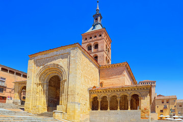 Fototapeta na wymiar Landscape of Church of San Esteban (Iglesia de San Esteban) and