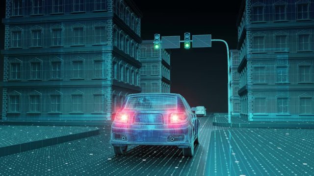 IoT car connect traffic information control system, Internet of things.1. 4k size