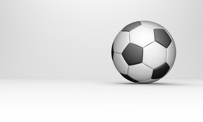 Klassischer Fussball auf einem hellen Hintergrund