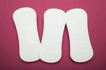 A set of hygiene pads, menstruation and menopause.
