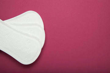 Menstruation sanitary soft pad with copy space, hygiene protection. © Andrii Zastrozhnov