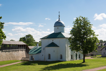 St. Nicholas Cathedral, Izborsk fortress, Russia.