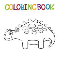 Cute dino coloring book