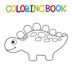 Cute dino coloring book