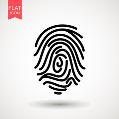 Finger print vector, icon, logo. isolated on white background, eps10. Flat vector illustration for web site or mobile app. vector illustration