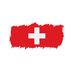 Switzerland flag, vector illustration