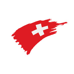 Switzerland flag, vector illustration