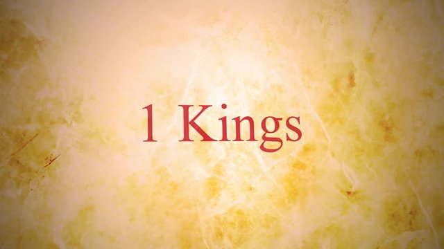 Books of the old testament in the bible series - 1 Kings