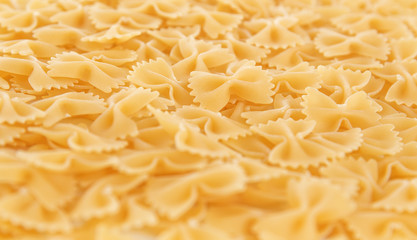 Pasta in the form of butterflies.