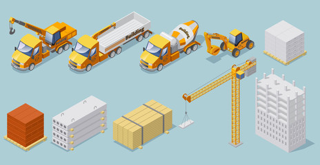 Isometric Industrial Construction Collection