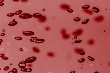 bubbles of different color in the water bright high lights