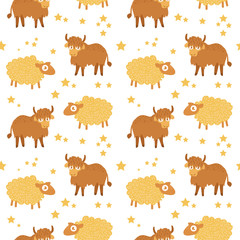 Children's seamless pattern. Vector