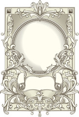 Vintage decorative ornate blank