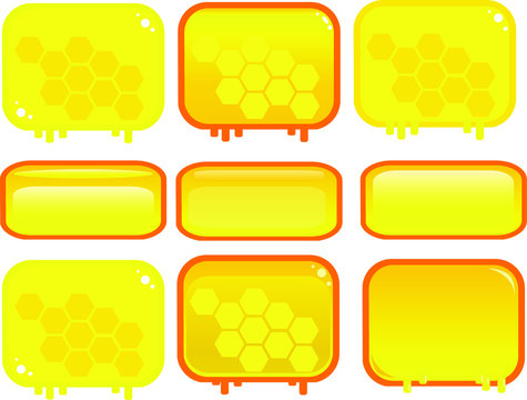 Honey square game buttons