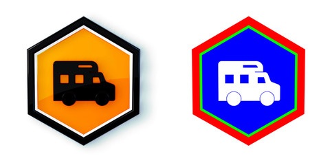 Ikona sześciobok 3D sześciokąt © vempireart