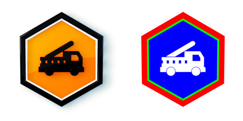 Ikona sześciobok 3D sześciokąt © vempireart