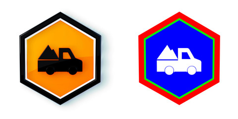 Ikona sześciobok 3D sześciokąt © vempireart