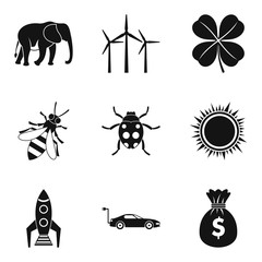 Global diversity icons set, simple style