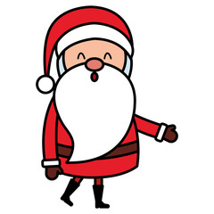 cute santa claus comic character