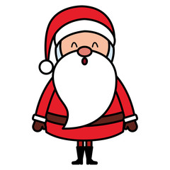 cute santa claus comic character