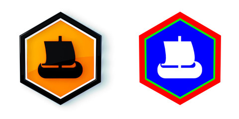 Ikona sześciobok 3D sześciokąt © vempireart