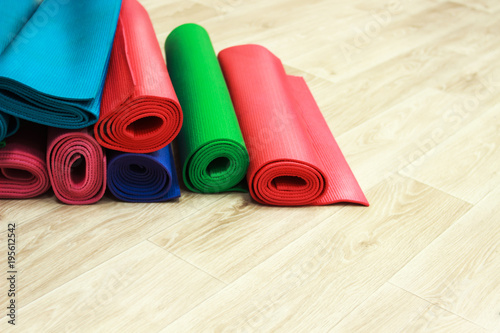 Gym Mats Yoga Mat Gymnastics Shaping Stock Photo And Royalty
