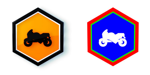 Ikona sześciobok 3D sześciokąt © vempireart