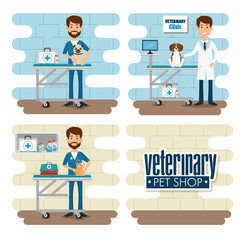 veterinary doctor with mascot character