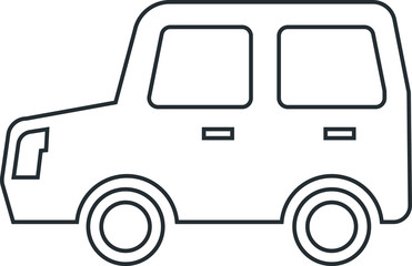 Wagon car outline icon
