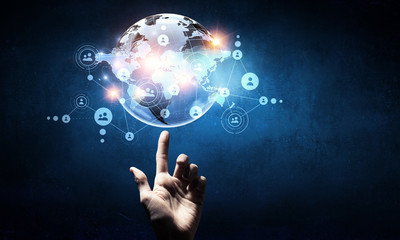 Global communication and networking. Mixed media