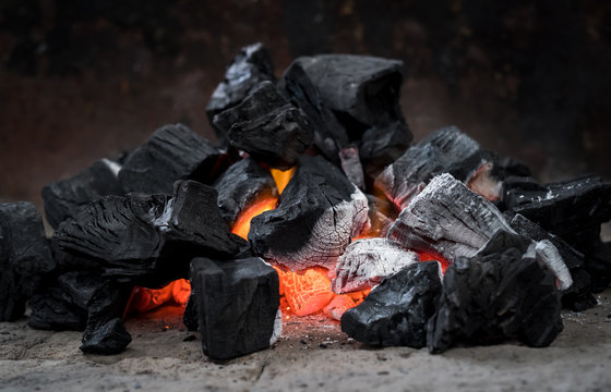 Hot coal fire ash heat burning bonfire fireplace charcoal campfire orange flames firewood grill ashes danger asado argentino