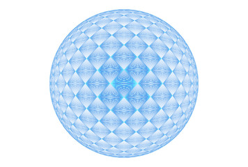 Bright abstract fractal blue magic ball of fantasy, Fractal magic ball Fantasy