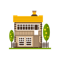 Rural house, farm building, countryside construction vector Illustrations on a white background