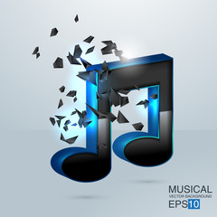 Abstract musical note