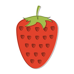 Strawberry fruit isolated vector illustration graphic design