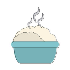 Rice bowl food vector illustration graphic design