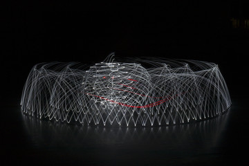 Lightpainting, blau, linien