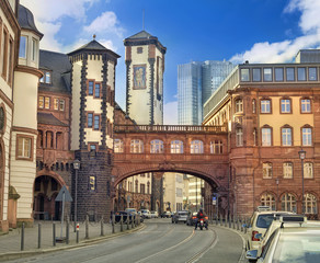 Fototapeta premium old architecture in Frankfurt am Main old town