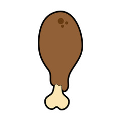 Chicken thigh food vector illustration graphic design