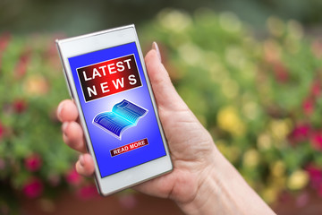 Latest news concept on a smartphone