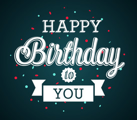 Happy Birthday greeting card.