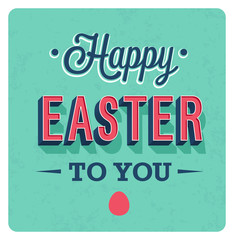 Happy Easter Day vintage greeting card.
